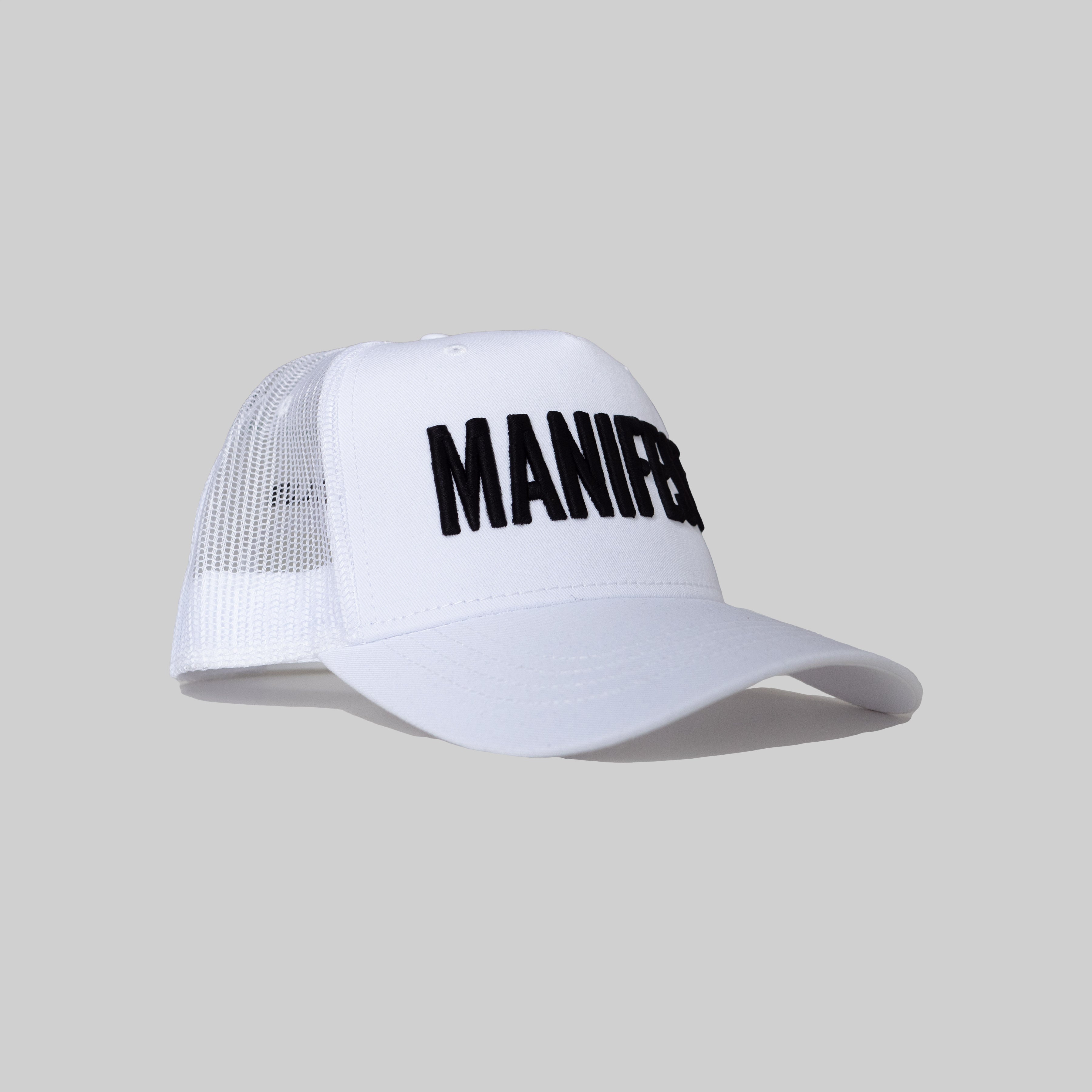 'MANIFEST' Snapback Cap - White