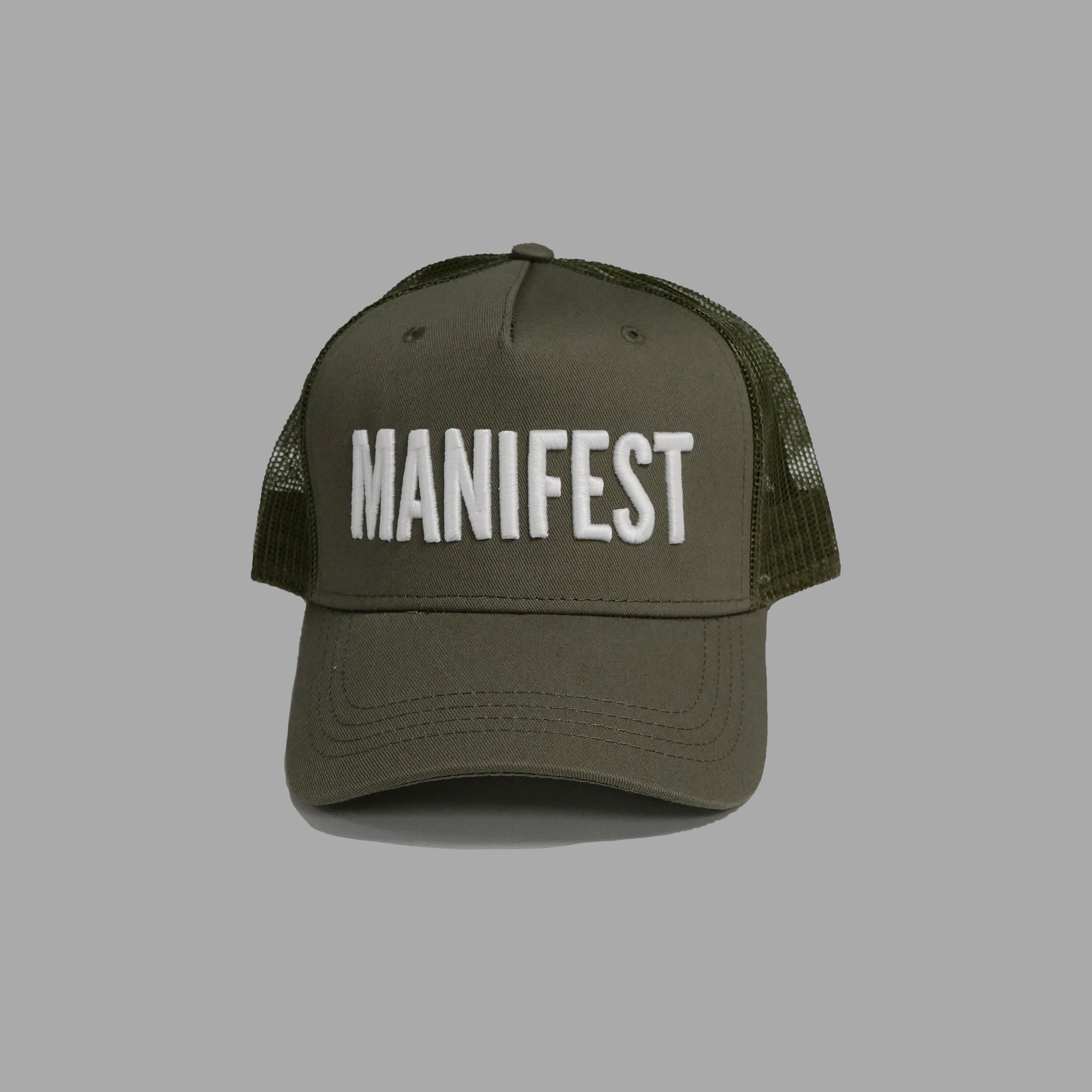 'MANIFEST' Snapback Cap - Khaki